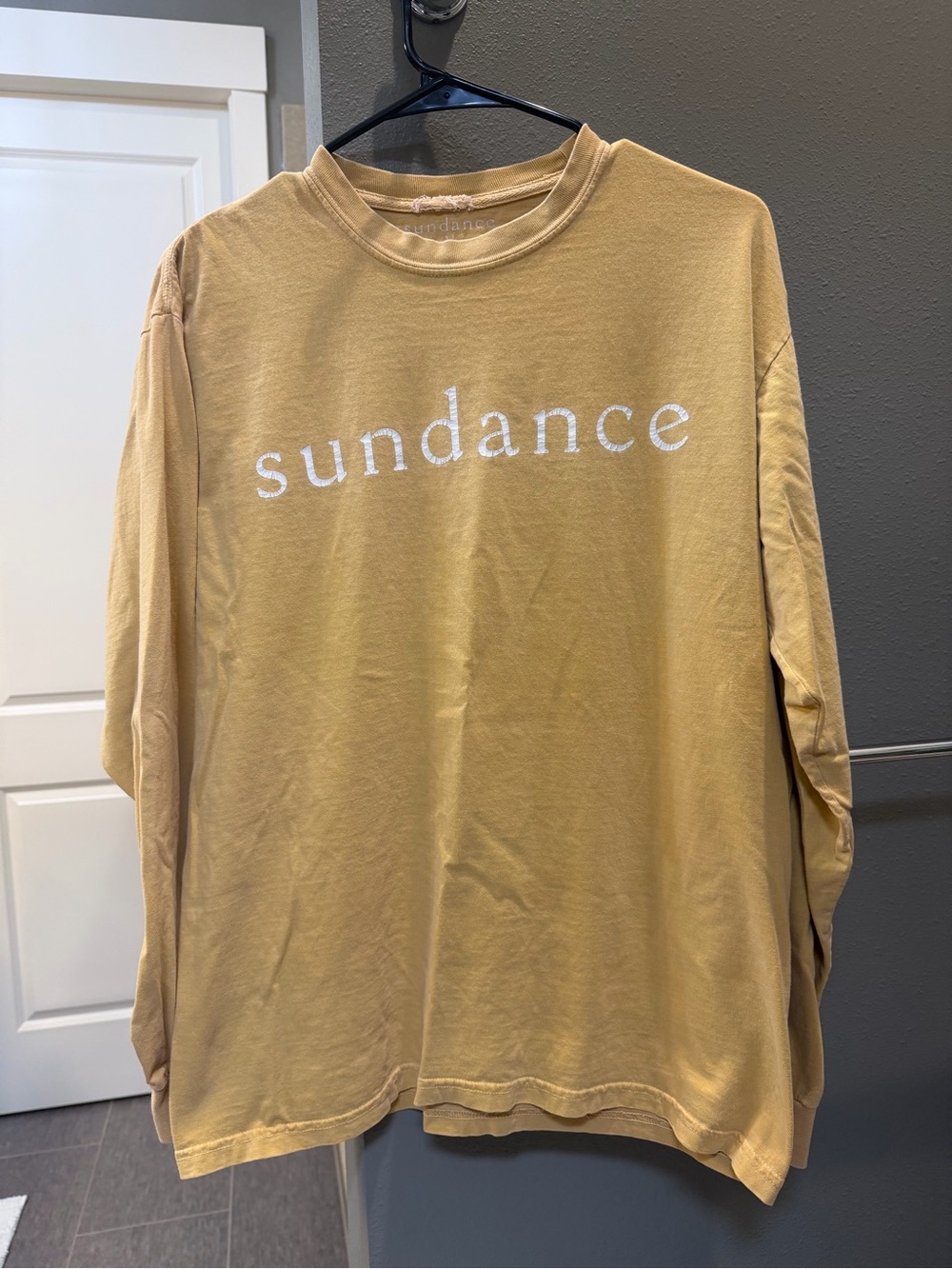 Sundance Long Sleeve Tee - Mustard with White Logo